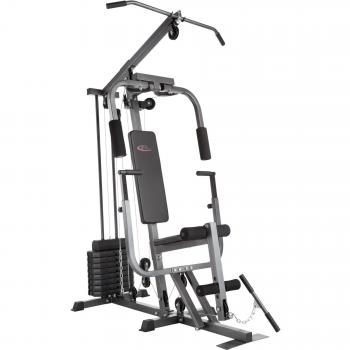 Tectake - Máquina Multiestación Home Gym con módulo de banco para sentadilla, máquina de gimnasio multipower, incluye módulo de mariposa y módulo de banco, placa protectora metálica para ejercicios de curl de bíceps de pie