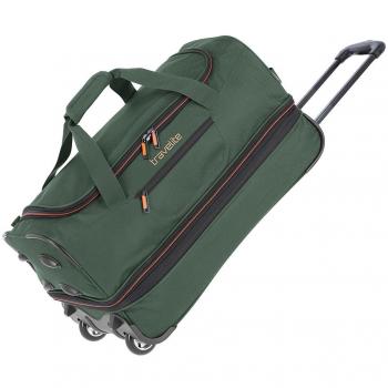 Travelite Basics Expandable Wheeled Duffle Bag 55cm Dark Green