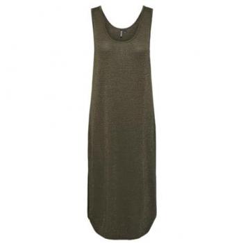 Pieces Women's Midi Dress Billo Lurex in Grape Leaf