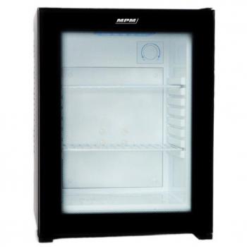 Mini Bar Refrigerador de Pie 53cm MPM-35-MBV-07 con Puertas de Vidrio y Diseño Negro