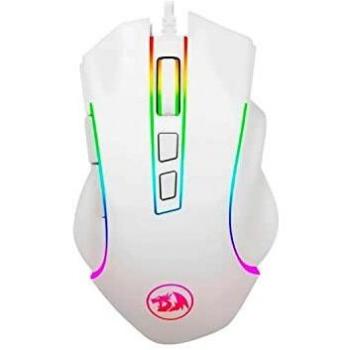 Redragon Raton Gaming M607W - Griffin Blanco, RGB Personalizable, 7 Botones Programables, Computer Mice