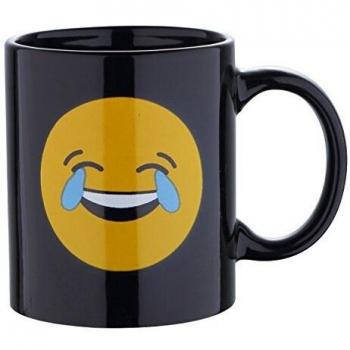 Emoticonworld Q2157 Mug, Porcelana, Risa-Negro, 12 x 12 x 10 cm