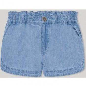 Shorts de niña denim con cintura elástica