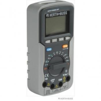 Multímetro digital HERTH+BUSS ELPARTS 95980775, características: medición de voltaje AC/DC, corriente AC/DC, resistencia, continuidad y diodos; pantalla LCD fácil de leer; función de retención de