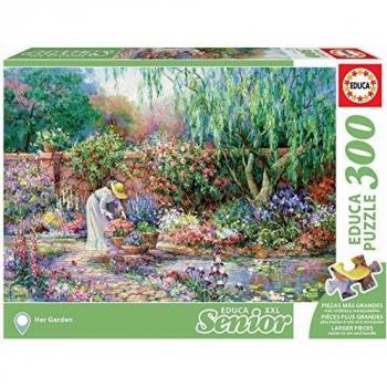 Educa Borras - Serie XXL Senior, Puzzle 300 piezas Su jardín