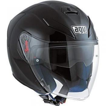 AGV K-5 Solid Casco Moto Jet, Hombre, Negro Mate, S