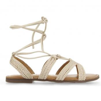 Sandalias planas de mujer Gioseppo Off-white Trenzadas Darney