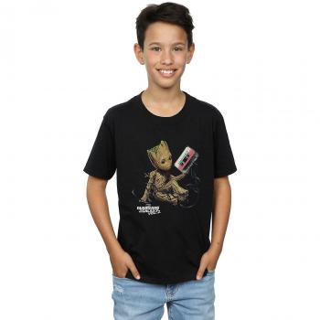Camiseta de niños Marvel Guardians of the Galaxy Groot negra, talla 12-13 años