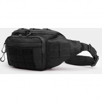 Riñonera táctica Brandit Molle en color negro con sistema de ajuste ergonómico