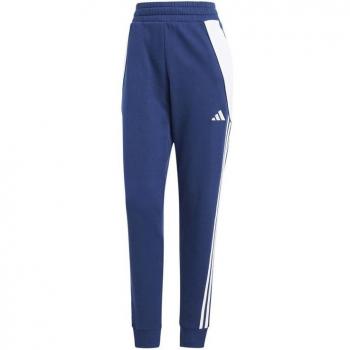 Pantalones de fútbol adidas Tiro24 mujer azul, deportivos, tejido transpirable, corte ajustado, cintura elástica con cordón, diseño moderno y funcional