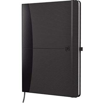 Oxford Cuaderno Signature A5 cuadriculado 80 hojas 90 g/m² gris con superficie de goma SCRIBZEE compatible para oficina, escuela o como regalo
