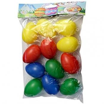 Idena 734 542 - Conjunto de 12 & # x153; huevos de Pascua de plástico para Multicolor Multicolor