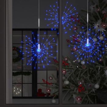 Luces de petardo de Navidad exterior azul 10 uds 1400 LED 20 cm vidaXL