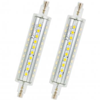 Bombilla LED R7s 118 mm, 10 W LED Flood Spot iluminación luz blanco 4500 K, 1000lm, R7s, intensidad no regulable bombillas de bajo consumo, forma de cilindro, 2 unidades