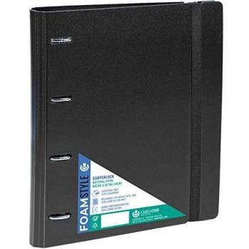 Carchivo - Carpeblock Foam Style, carpeta archivador con bloc y sobre, color negro