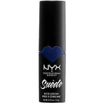 Nyx Professional Makeup Barra De Labios Mate De Larga Duración Y Cobertura Total Suede Matte Lipstick Tono 23 Ex'S Tears Color Azul Oscuro