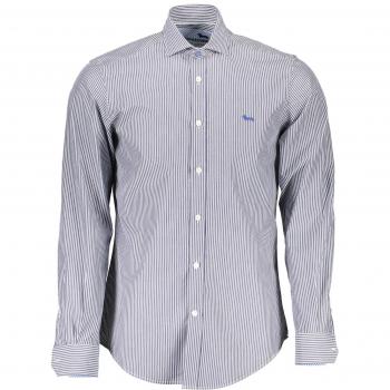 Harmont & Blaine Sleek Blue Organic Cotton Shirt with Logo - XL