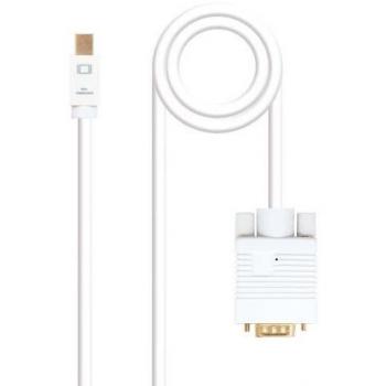 Nanocable 10.15.4103 Cable Conversor Mini DisplayPort a VGA, Mini DP Macho a VGA Macho, 3 Metros, Blanco