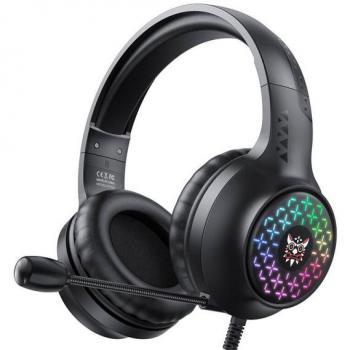 Onikuma X7 Pro Wired Gaming Headset with RGB Lighting - Black Over-Ear Headphones