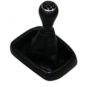 AERZETIX: Pomo y funda polipiel para palanca de cambios Color: Negro