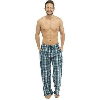 Strong Souls - Pantalón de pijama - para hombre Azul Teal Check