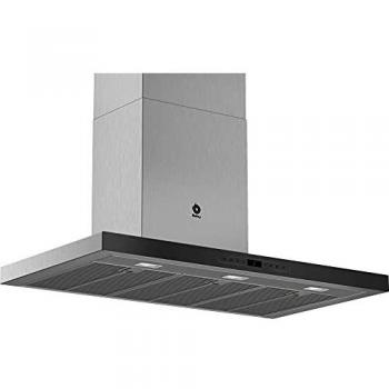 Campana Decorativa Balay 3BC998HGC con Diseño Rectangular, 5 Niveles de Extracción y Cristal Gris Antracita