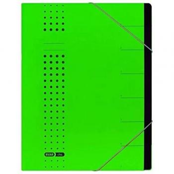 Carpeta Archivadora ELBA Chic A4 Verde 7 Compartimentos Cartón 450 g/m²