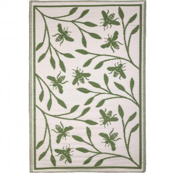 Alfombra de exterior estampado de abejas 182x122 cm - Esschert Design