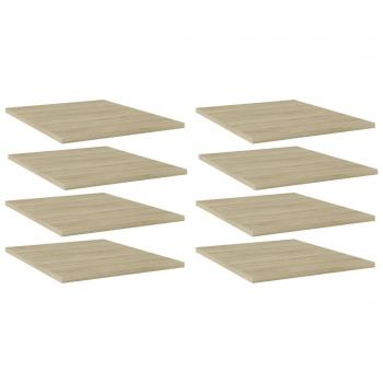Sonoma Oak Engineered Wood Bookshelf Boards Set of 8 - 40x50x1.5 cm