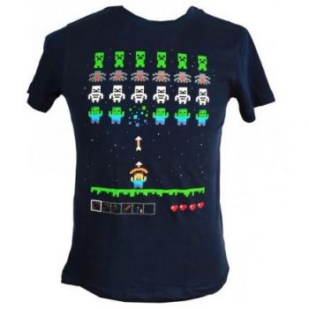 Camiseta Navy Minecraft Personajes Talla 12/13