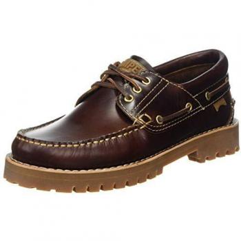 Camper Nautico Smooth Leather Boat Shoes for Men - Brown, Size 47