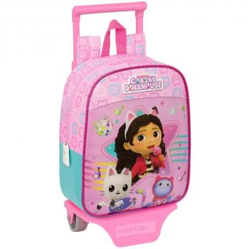 Mochila Escolar con Ruedas Gabby's Dollhouse Party Rosa 22 x 27 x 10 cm