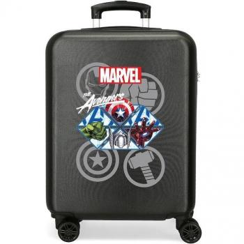 Maleta de Cabina Infantil Avengers Heroes Rígida 38x55x20cm 35L Negra