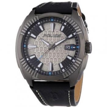 Police P13596JSU 61 Men's Watch Analogue Quartz Black Leather Strap