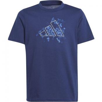 Camiseta Adidas Essentials Uni Train Infantil Azul (modelo IR5761)