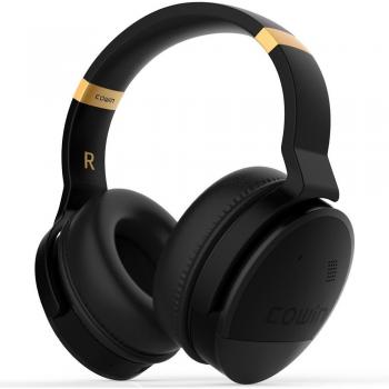 Cowin E8 [actualizado] Auriculares inalámbricos Bluetooth con cancelación Activa de Ruido con micrófono/Hi-Fi de Graves Profundos, excelente Audio para Viaje/Trabajo/TV/computadora/teléfono - Dorado