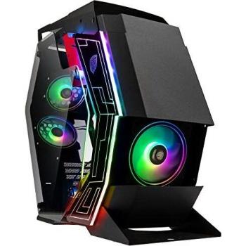 Kolink Big Chungus Hench Midi Tower y Argb Showcase Negro - Caja de ordenador midi tower, diseño espacioso, soporte para múltiples ventiladores ARGB, panel lateral de vidrio templado, compatibilidad con refrigeración líquida, gestión de