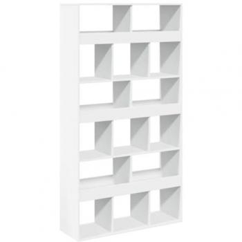Estantería de madera de ingeniería blanca 100x33x187,5 cm