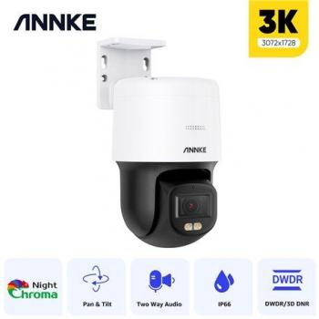 Cámara de Vigilancia IP ANNKE I81EM 3K 2.8mm con Micrófono y Altavoz Integrados, Visión Nocturna, PoE, Exterior