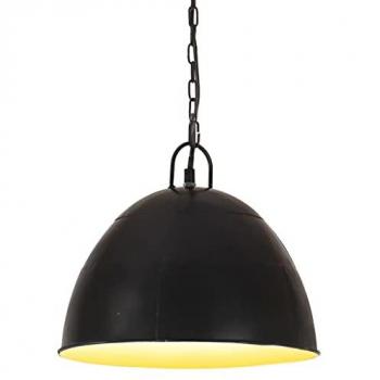 Lámpara colgante industrial vintage 25 W redonda negra 31 cm E27