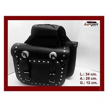 Alforjas moto custom cuero PU 11 litros