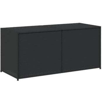 vidaXL Garden Storage Box Black 283L Poly Rattan