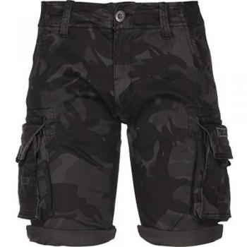 Alpha Industries Men's Black Camo Crew Shorts