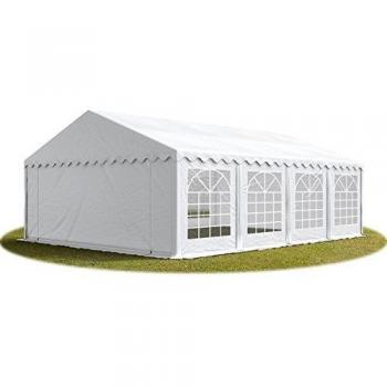 Carpa para fiestas Toolport 6x8 m, lona PVC 700, impermeable, color blanco