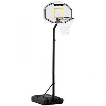 Canasta de baloncesto con soporte regulable en altura de 190 a 260 cm