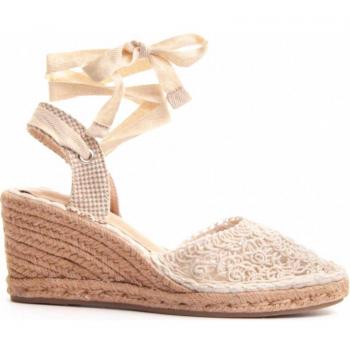 Sandalias de Mujer Montevita Cati Beige con cuña de esparto