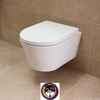 Inodoro pared City Diseño con borde Higiene - Brazo de 48 cm Con Asiento De Inodoro softclose