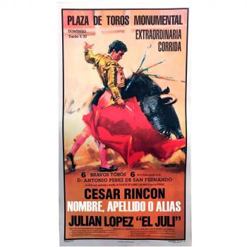 Cartel de toros con un nombre personalizable - C. Rincón/El Juli