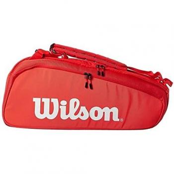 Bolsa de Tenis Wilson Super Tour 6 Raquetas Roja