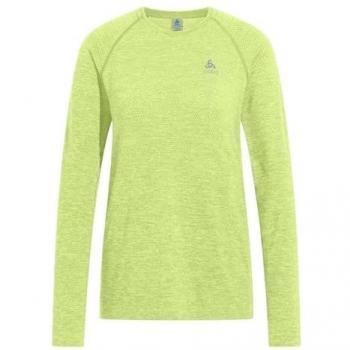 Odlo Women's Essential Seamless Long Sleeve Running Shirt - Yellow - Size XS